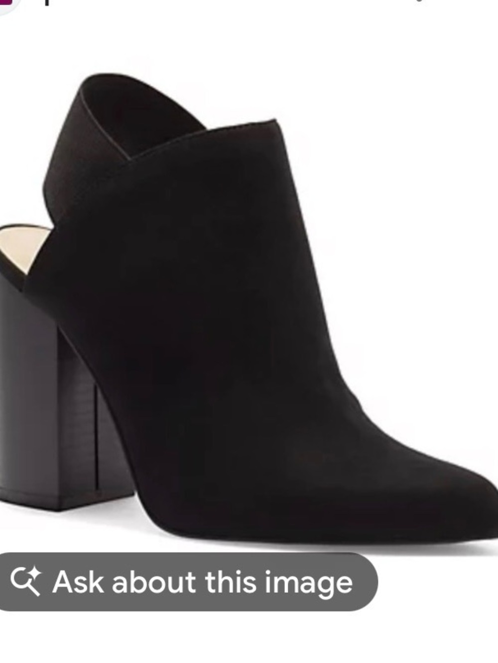 New York & Company Black Pointed Suede Ankle Booties